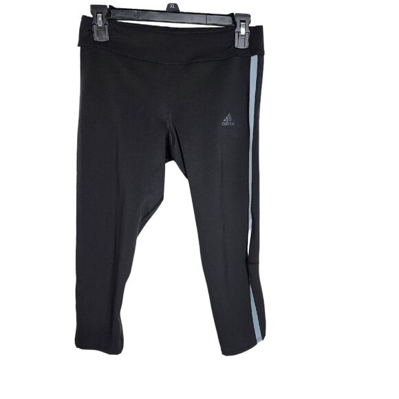 Adidas Womens Tights Small Running 3/4 Response Climacool Black Running Pocket - Picture 1 of 10